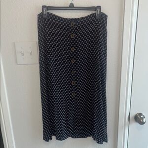 Sanctuary Black and White Patterned A-Line Skirt